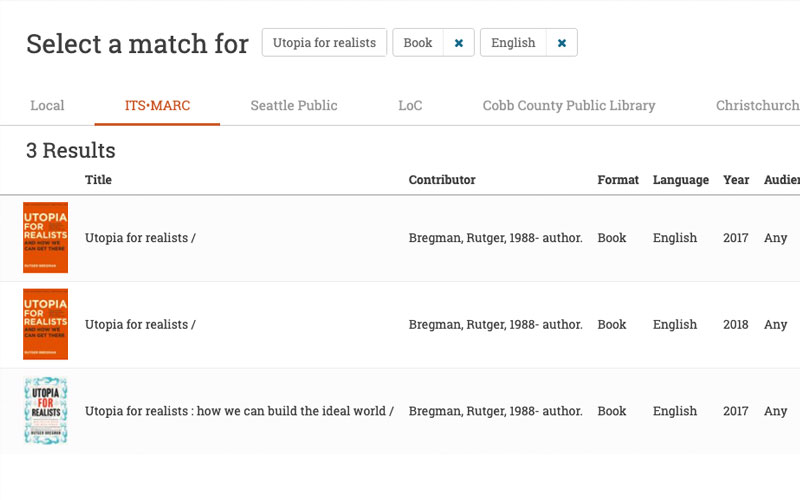 Modern Cataloging application
